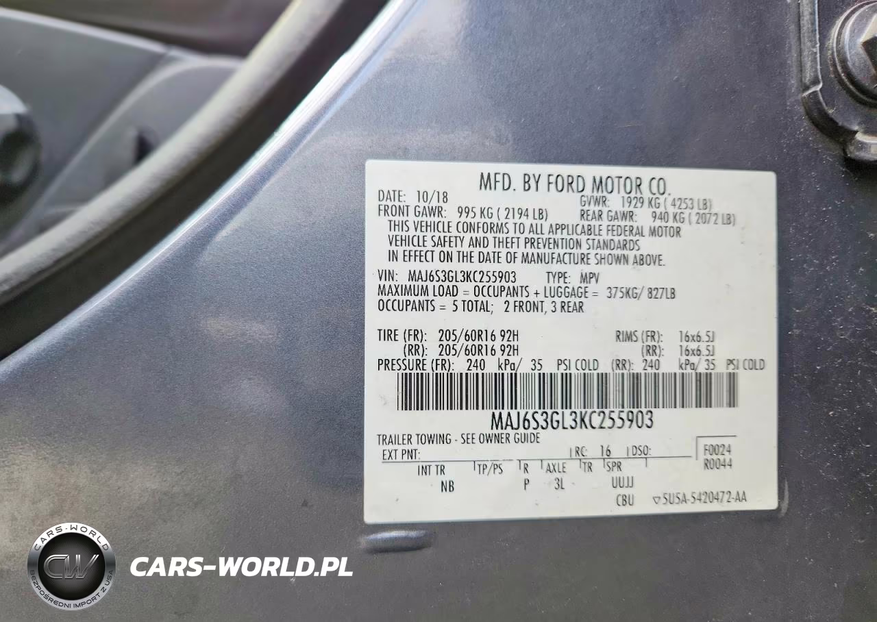 2019 Ford Ecosport Se VIN:MAJ6S3GL3KC255903 - 13