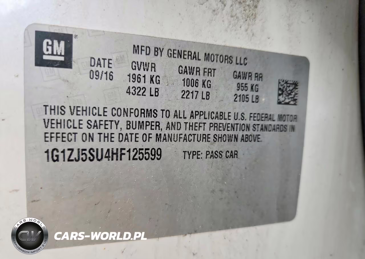 2017 Chevrolet Malibu Hybrid VIN:1G1ZJ5SU4HF125599 - 13