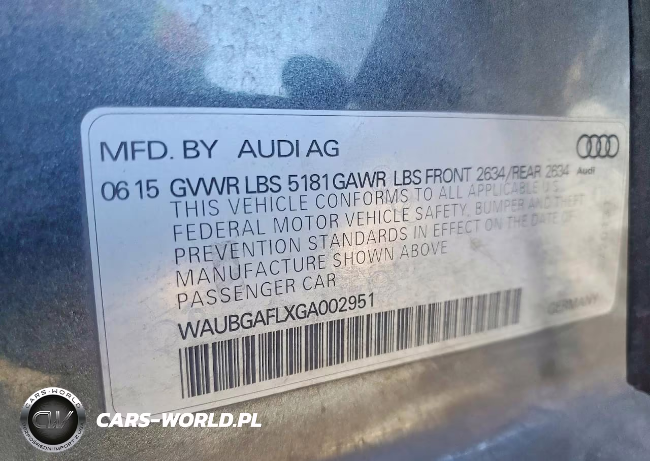 2016 Audi S4 Premium Plus VIN:WAUBGAFLXGA002951 - 12