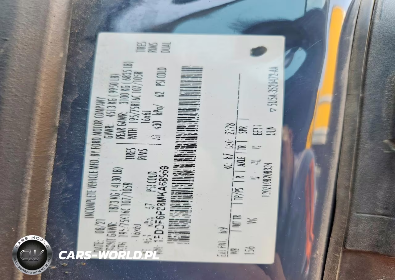 2021 Ford Transit Delivery Truck VIN:1FDDF6P88MKA68969 - 12