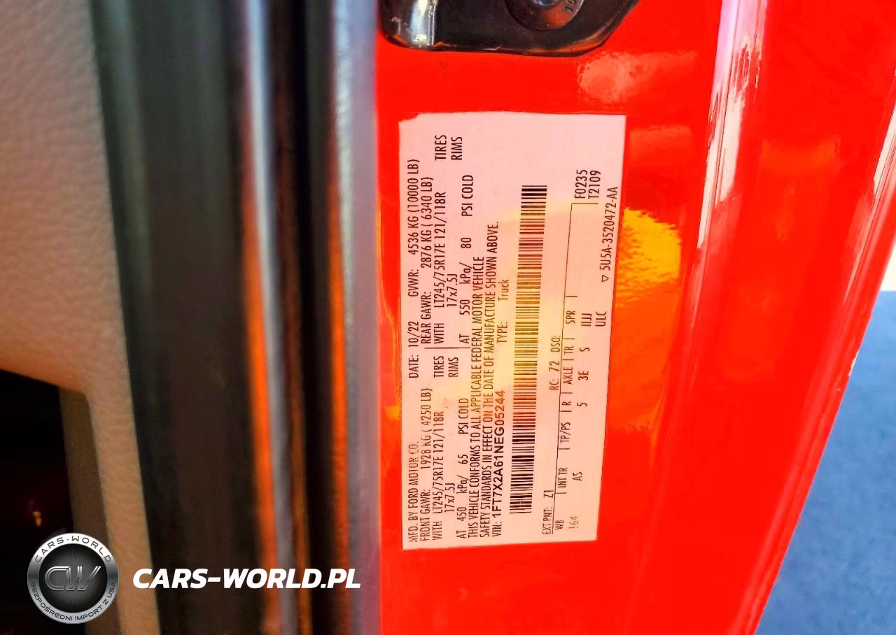 2022 Ford F250 Super Duty VIN:1FT7X2A61NEG05244 - 12