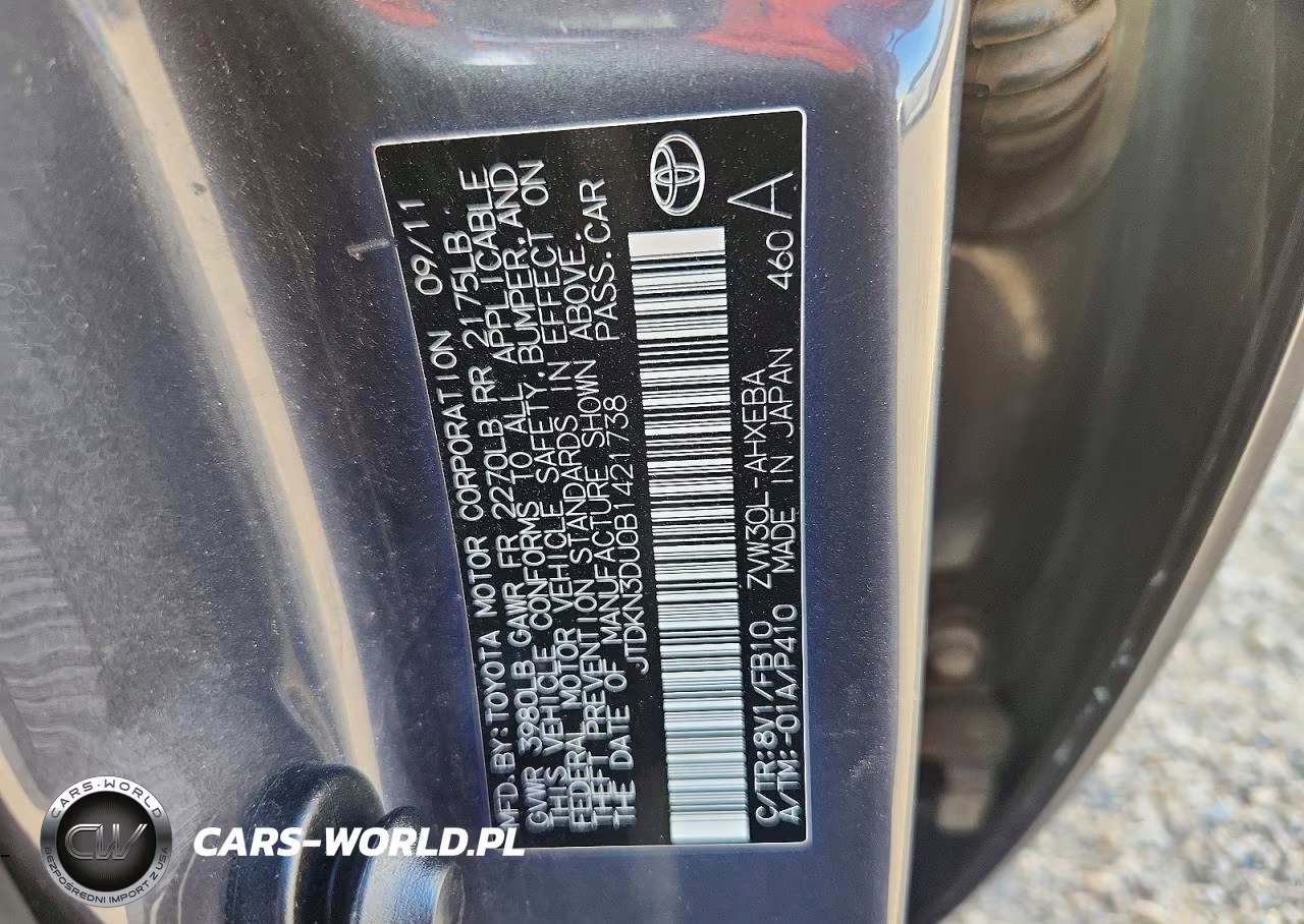 2011 Toyota Prius Two VIN:JTDKN3DU0B1421738 - 12