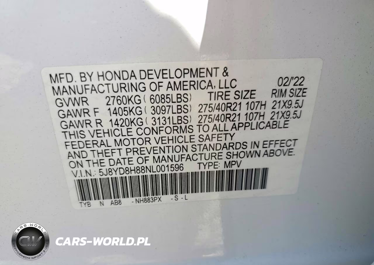2022 Acura Mdx Type S Advance VIN:5J8YD8H88NL001596 - 13