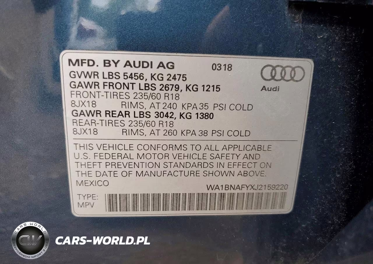 2018 Audi Q5 Premium Plus VIN:WA1BNAFYXJ2159220 - 13