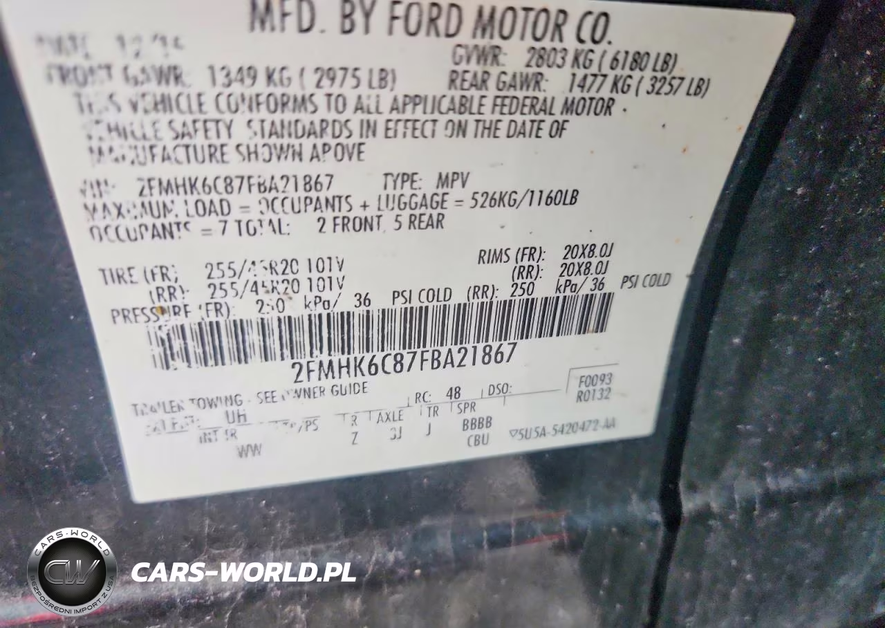 2015 Ford Flex Sel VIN:2FMHK6C87FBA21867 - 12