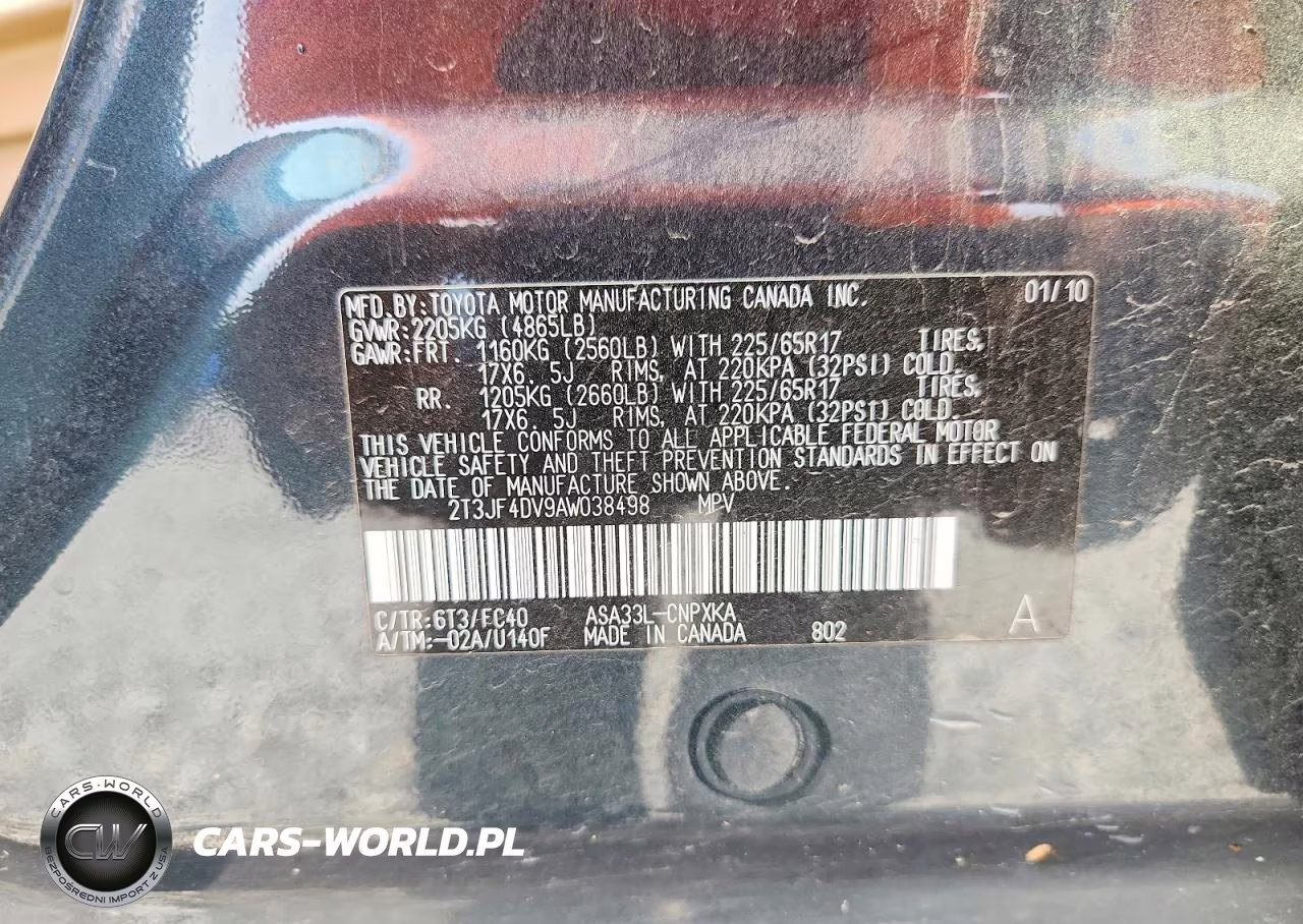 2010 Toyota Rav4 Base VIN:2T3JF4DV9AW038498 - 13