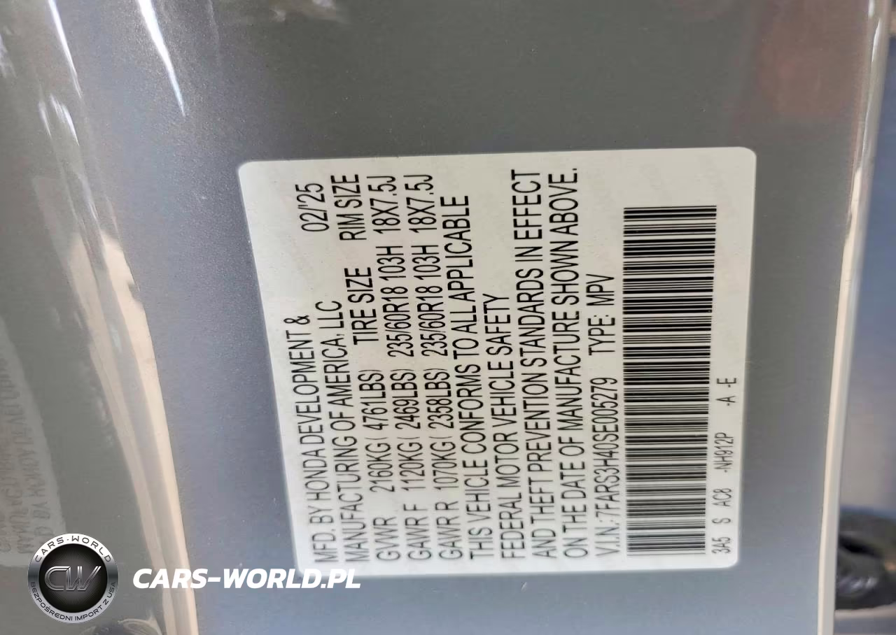 2025 Honda Cr-V Ex VIN:7FARS3H40SE005279 - 12