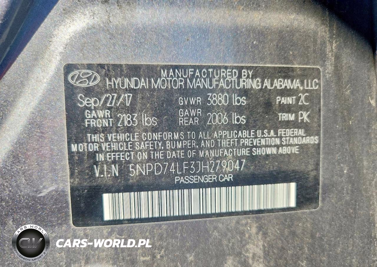 2018 Hyundai Elantra Se VIN:5NPD74LF3JH279047 - 12