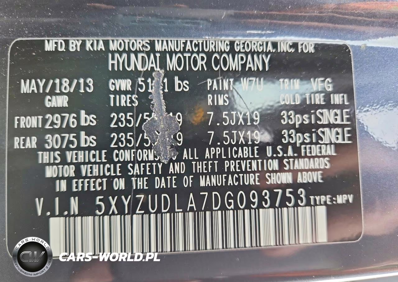 2013 Hyundai Santa Fe Sport 2.0T VIN:5XYZUDLA7DG093753 - 13