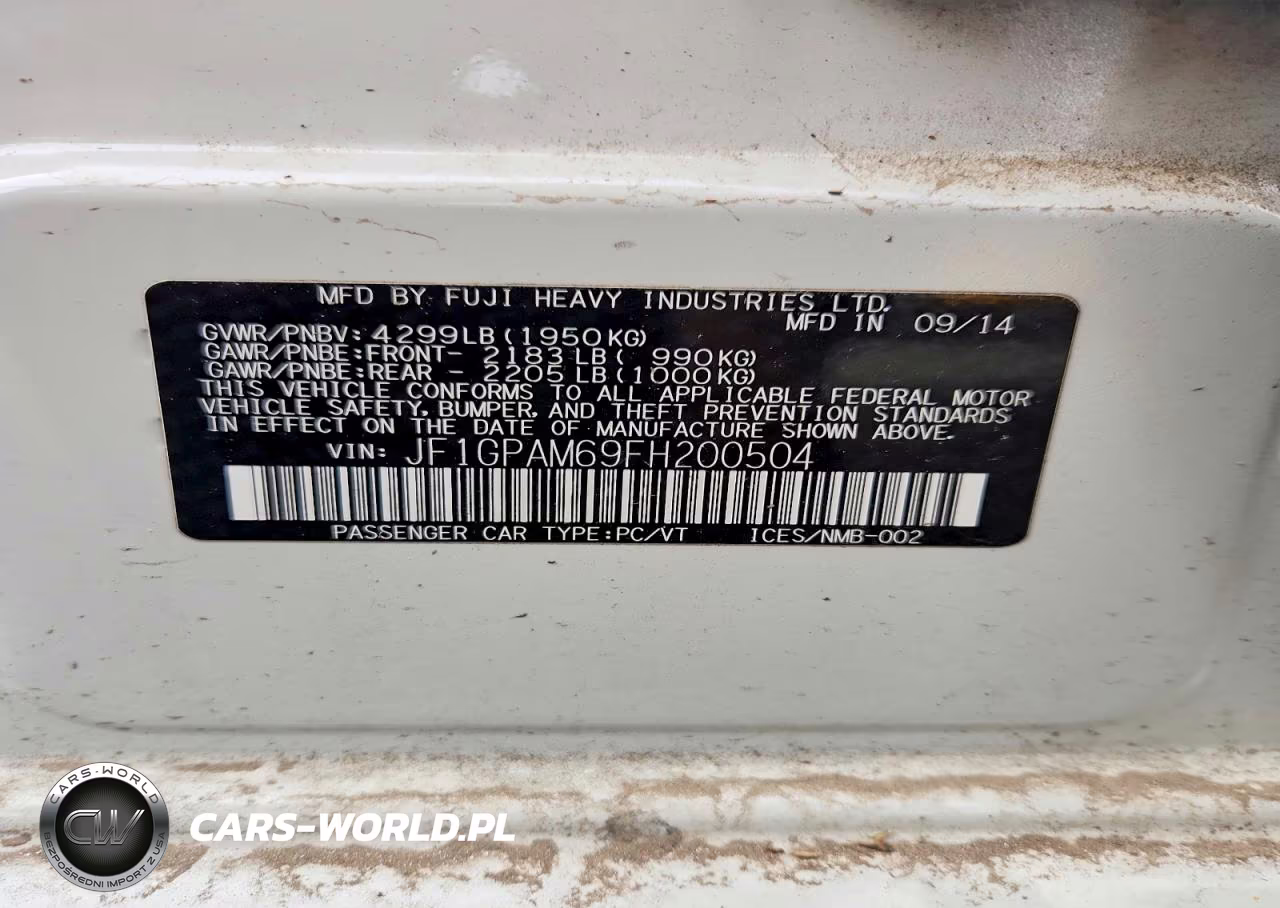2015 Subaru Impreza Limited VIN:JF1GPAM69FH200504 - 12
