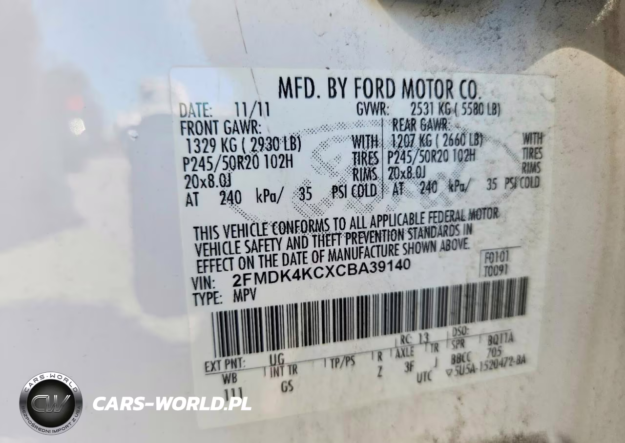 2012 Ford Edge Limited VIN:2FMDK4KCXCBA39140 - 13