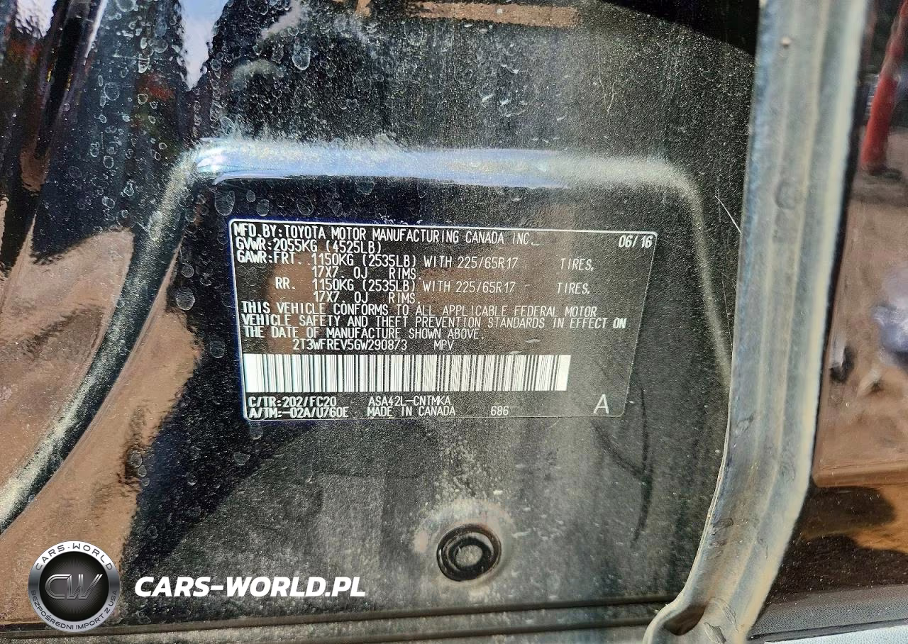 2016 Toyota Rav4 Xle VIN:2T3WFREV5GW290873 - 13