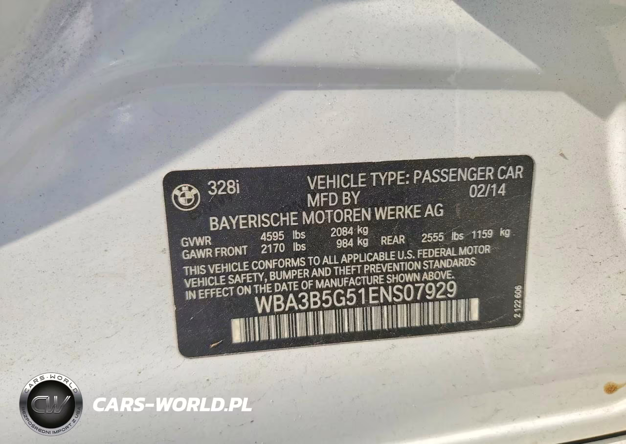 2014 BMW 328 Xi Sulev VIN:WBA3B5G51ENS07929 - 12