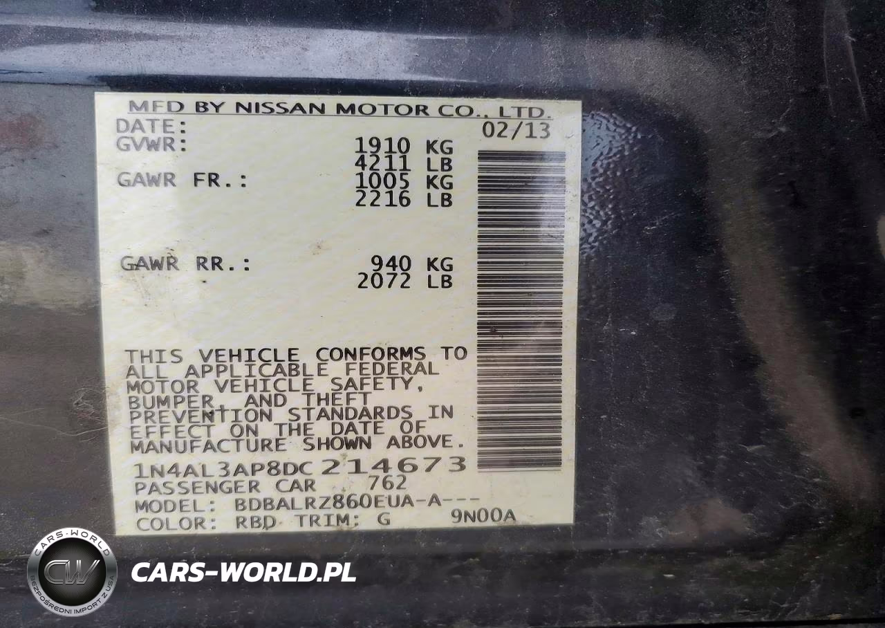 2013 Nissan Altima 2.5 VIN:1N4AL3AP8DC214673 - 13