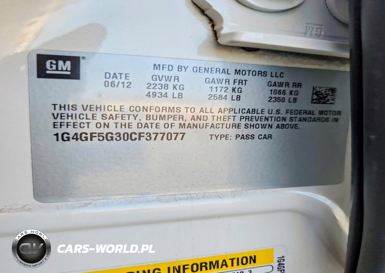 2012 Buick Lacrosse Premium VIN:1G4GF5G30CF377077 - 12