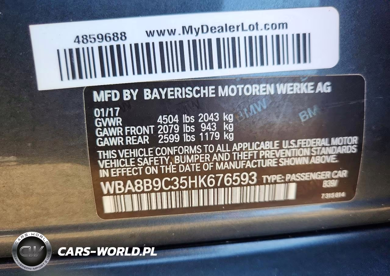 2017 BMW 330 I VIN:WBA8B9C35HK676593 - 12