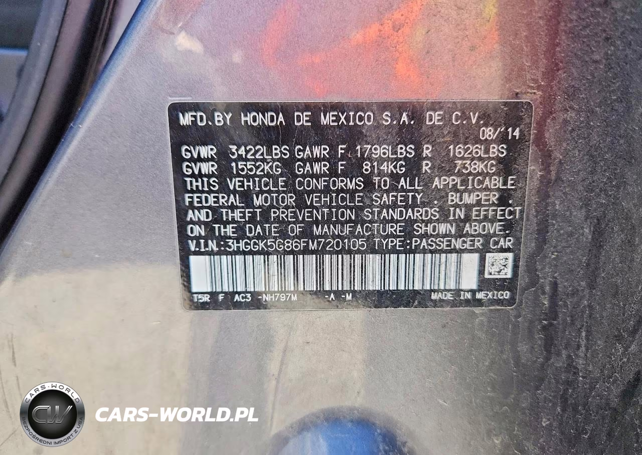 2015 Honda Fit Ex VIN:3HGGK5G86FM720105 - 13