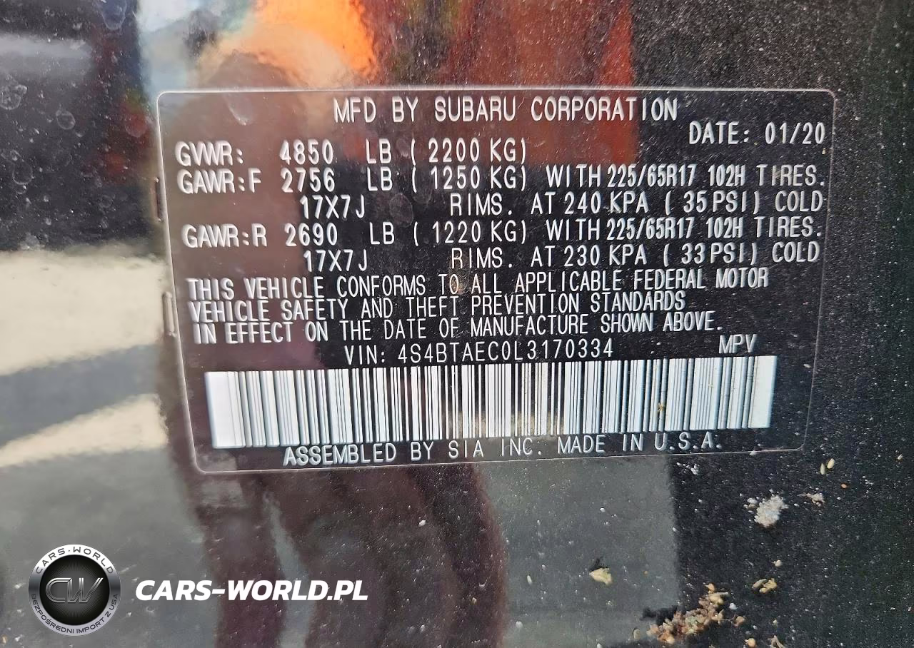 2020 Subaru Outback Premium VIN:4S4BTAEC0L3170334 - 13