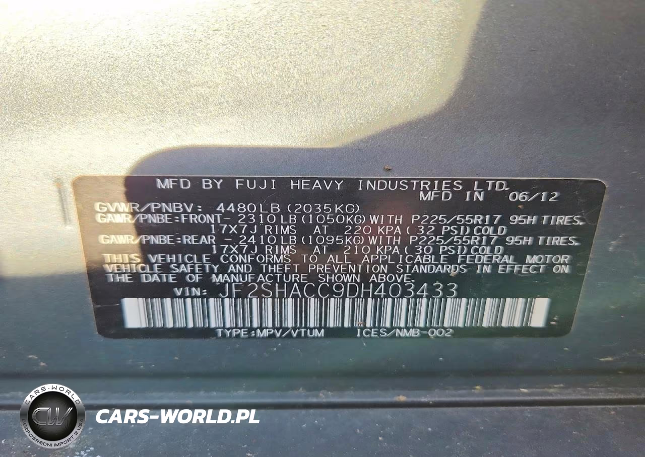 2013 Subaru Forester 2.5X Premium VIN:JF2SHACC9DH403433 - 12