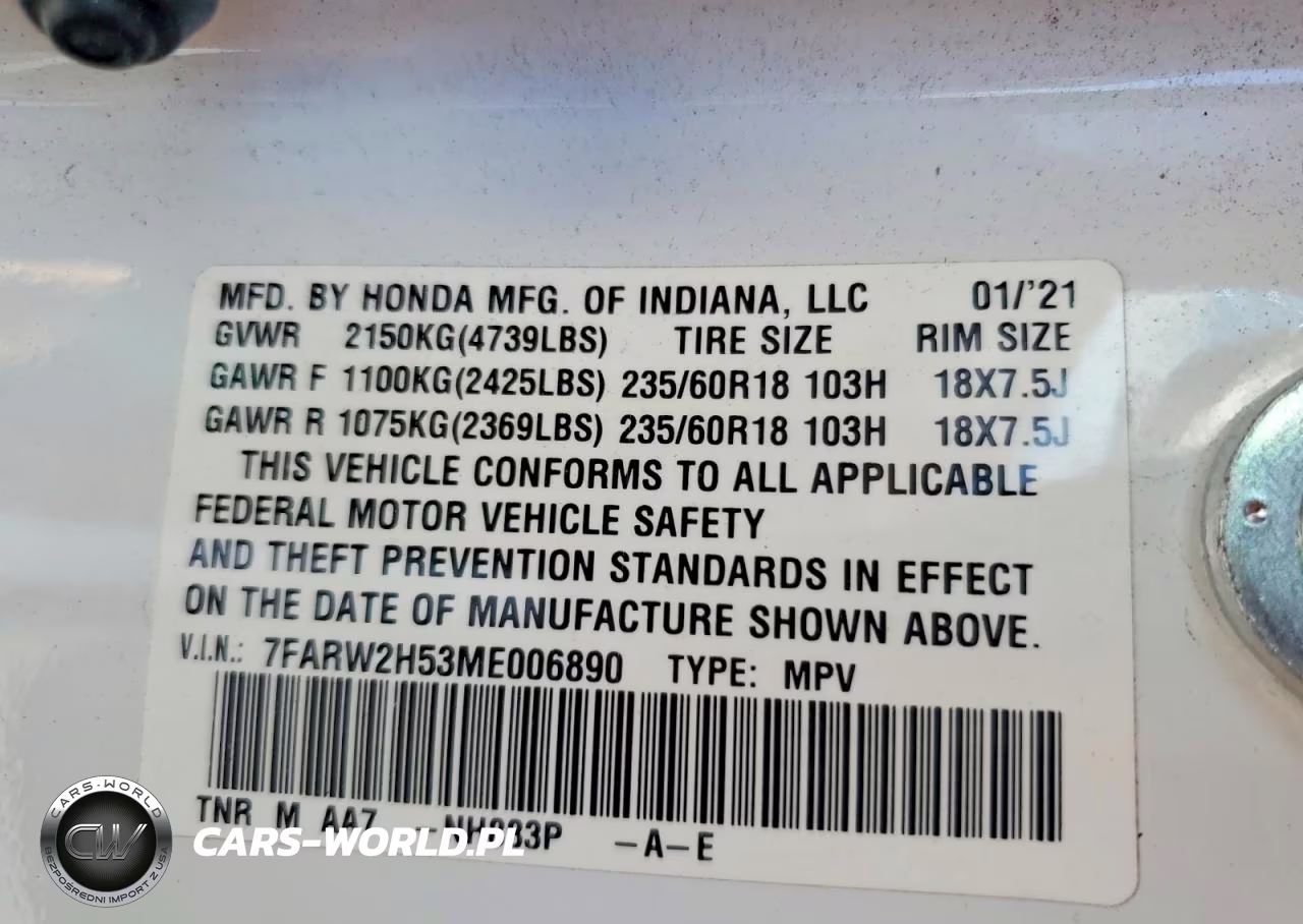 2021 Honda Cr-V Ex VIN:7FARW2H53ME006890 - 13
