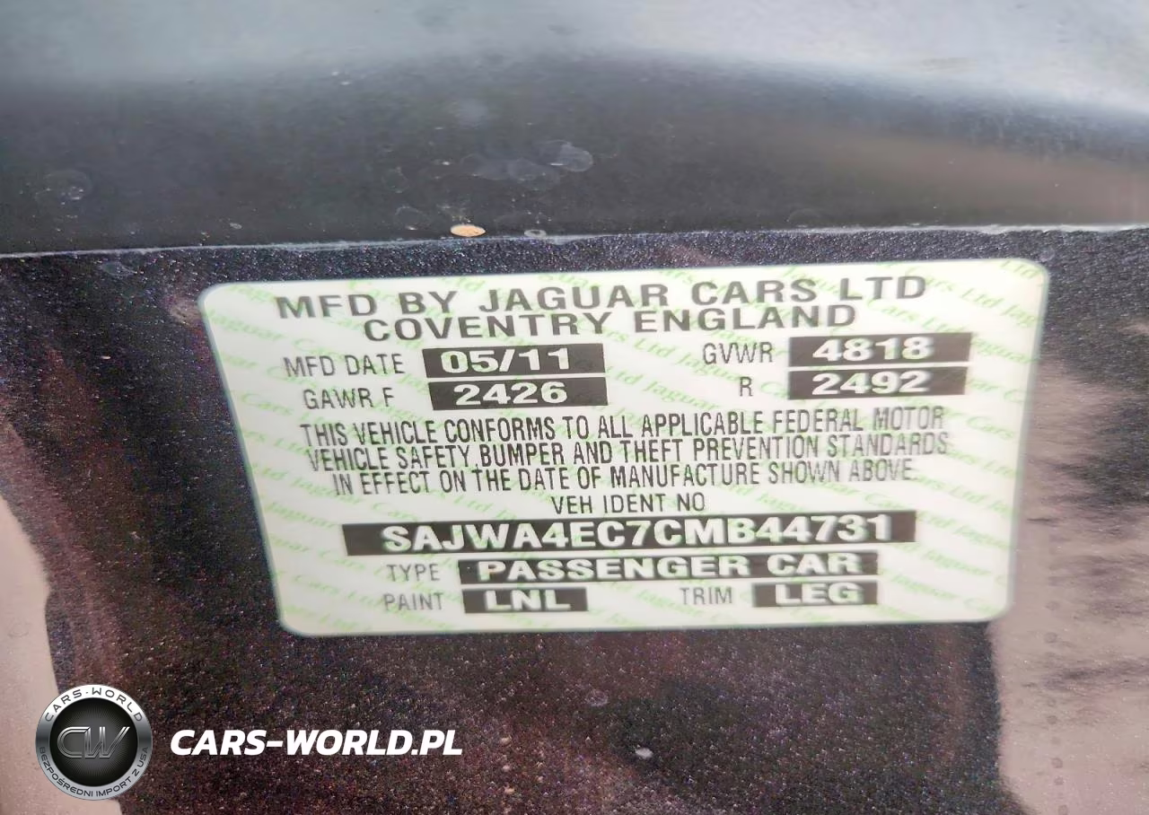 2012 Jaguar Xkr VIN:SAJWA4EC7CMB44731 - 12
