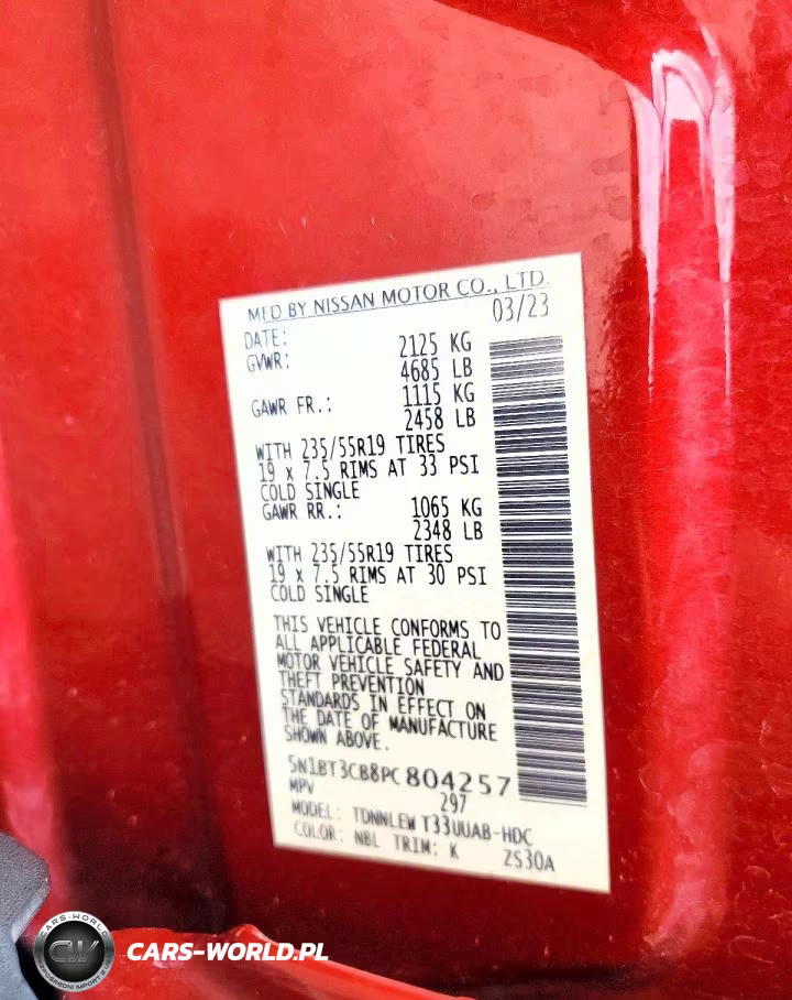 2023 Nissan Rogue Sl VIN:5N1BT3CB8PC804257 - 13