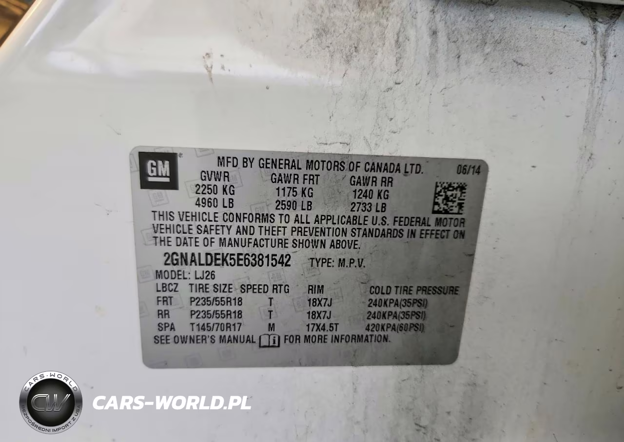 2014 Chevrolet Equinox Ltz VIN:2GNALDEK5E6381542 - 13