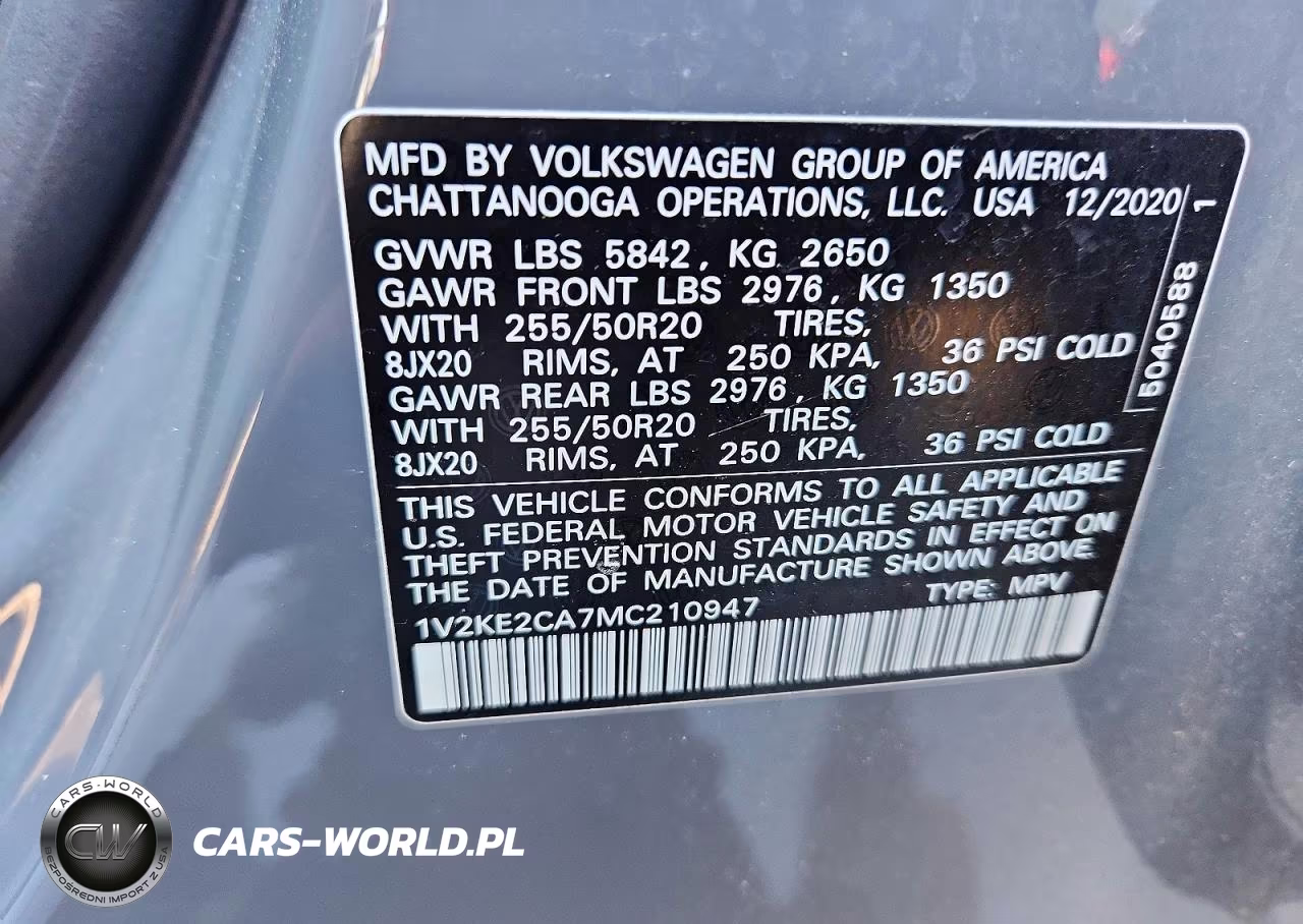 2021 Volkswagen Atlas Cross Sport Se VIN:1V2KE2CA7MC210947 - 13