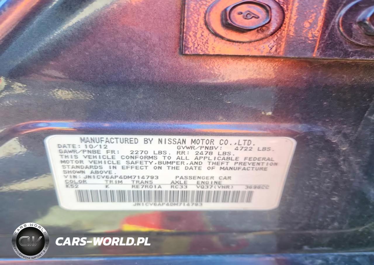 2013 Infiniti G37 VIN:JN1CV6AP4DM714793 - 12