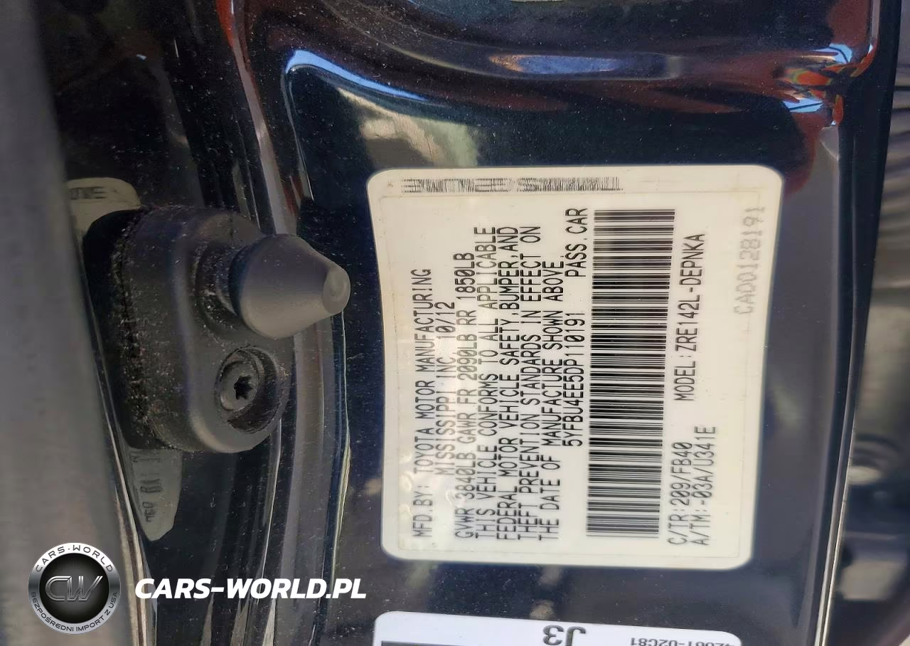 2013 Toyota Corolla Le VIN:5YFBU4EE5DP110191 - 12