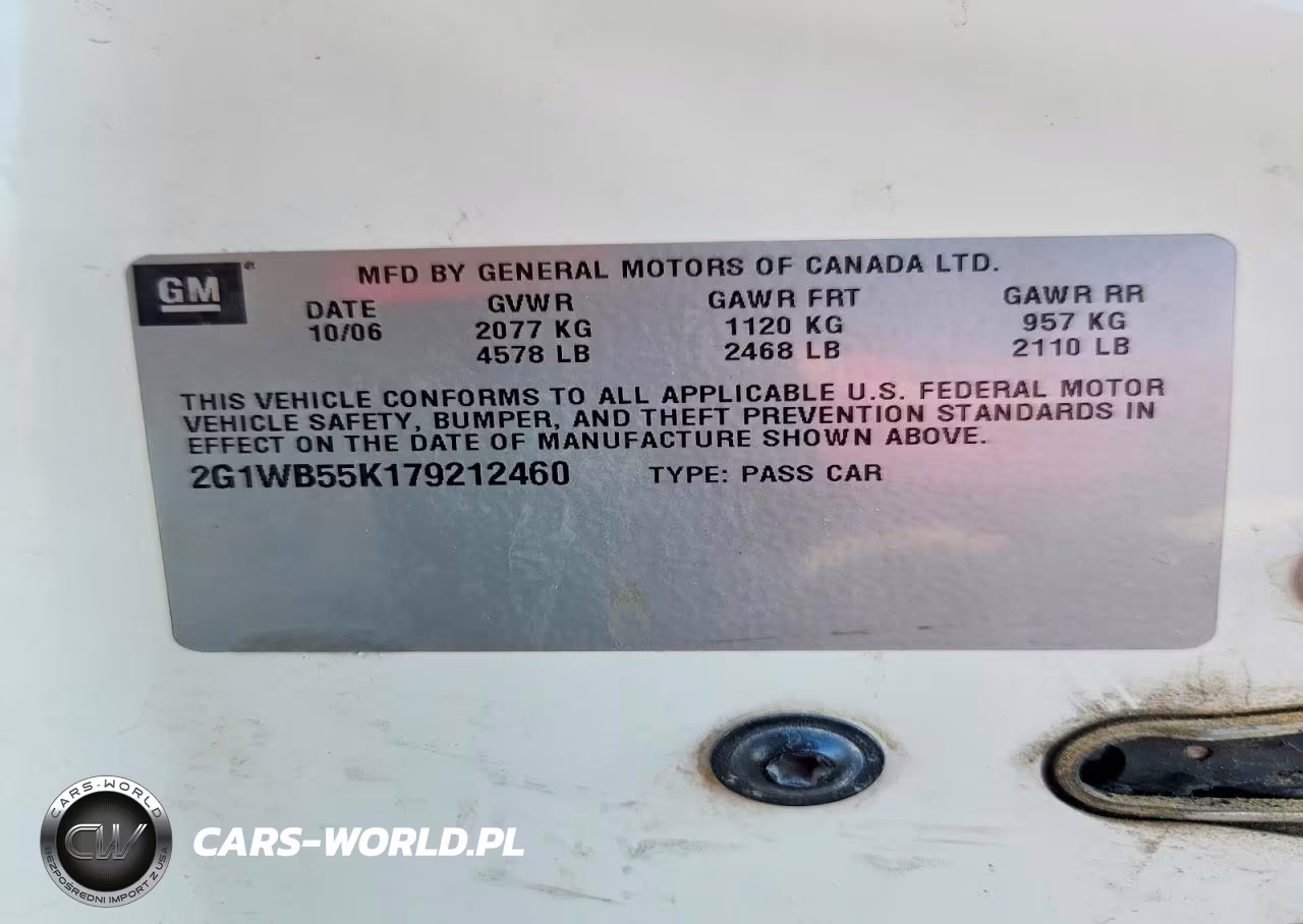 2007 Chevrolet Impala VIN:2G1WB55K179212460 - 12