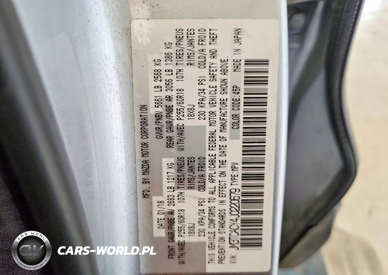 2018 Mazda Cx-9 Touring VIN:JM3TCACY4J0220679 - 13