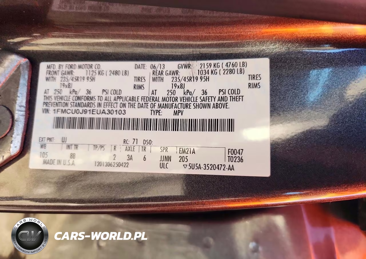 2014 Ford Escape Titanium VIN:1FMCU0J91EUA30103 - 13