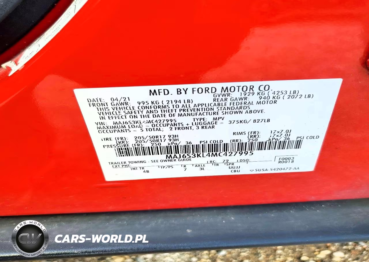 2021 Ford Ecosport Titanium VIN:MAJ6S3KL4MC427995 - 12