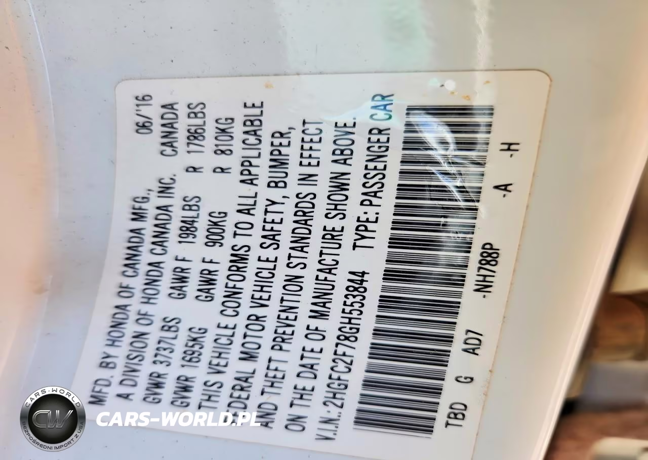 2016 Honda Civic Ex VIN:2HGFC2F78GH553844 - 12