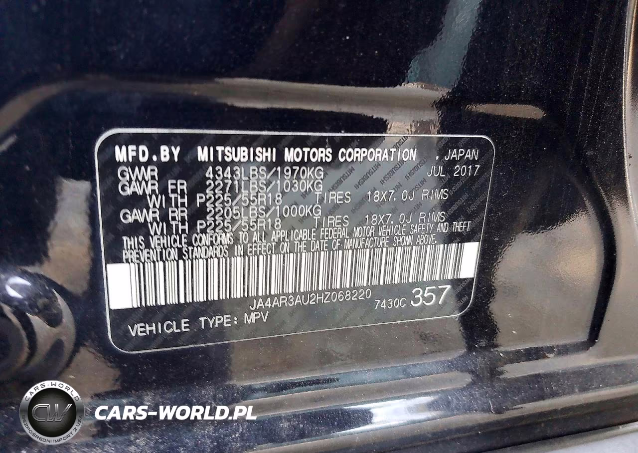 2017 Mitsubishi Outlander Sport Es VIN:JA4AR3AU2HZ068220 - 12