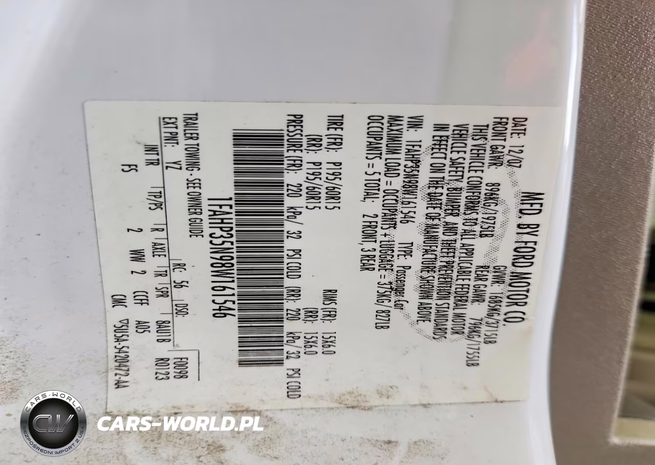 2008 Ford Focus Se VIN:1FAHP35N98W161546 - 12