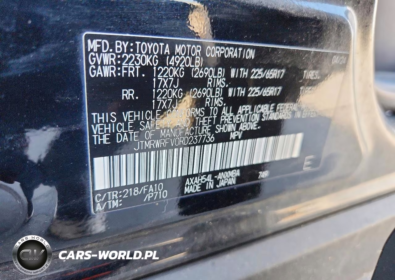 2024 Toyota Rav4 Hybrid Xle VIN:JTMRWRFV0RD237736 - 12