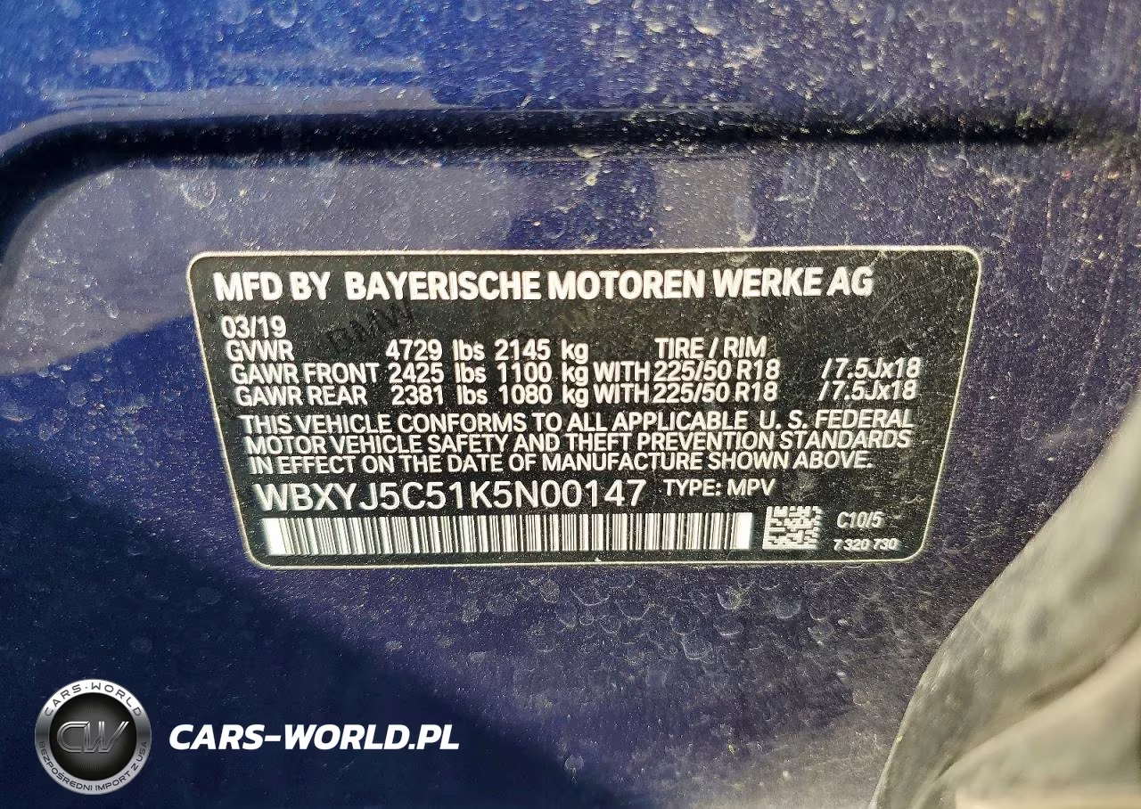 2019 BMW X2 xDrive28I VIN:WBXYJ5C51K5N00147 - 12