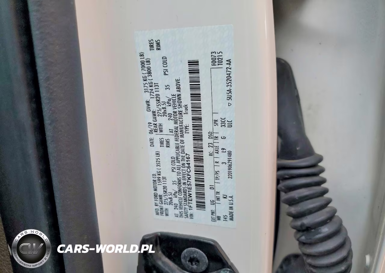 2019 Ford F150 Supercrew VIN:1FTEW1E57KFC64167 - 12