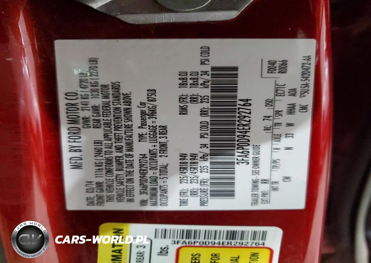 2014 Ford Fusion Titanium VIN:3FA6P0D94ER292764 - 12