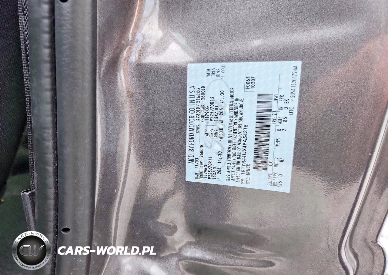 2004 Ford Ranger Super Cab VIN:1FTYR44UX4PA54318 - 12