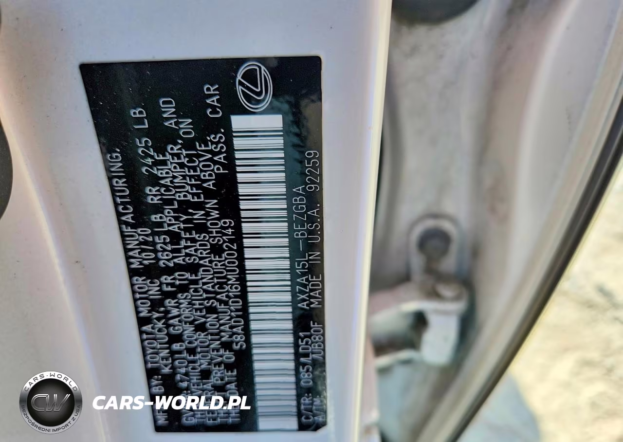 2021 Lexus Es 250 Base VIN:58AD11D16MU002149 - 12