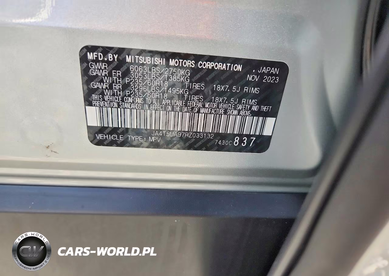 2024 Mits Outlander Phev VIN:JA4T5UA97RZ033132 - 13