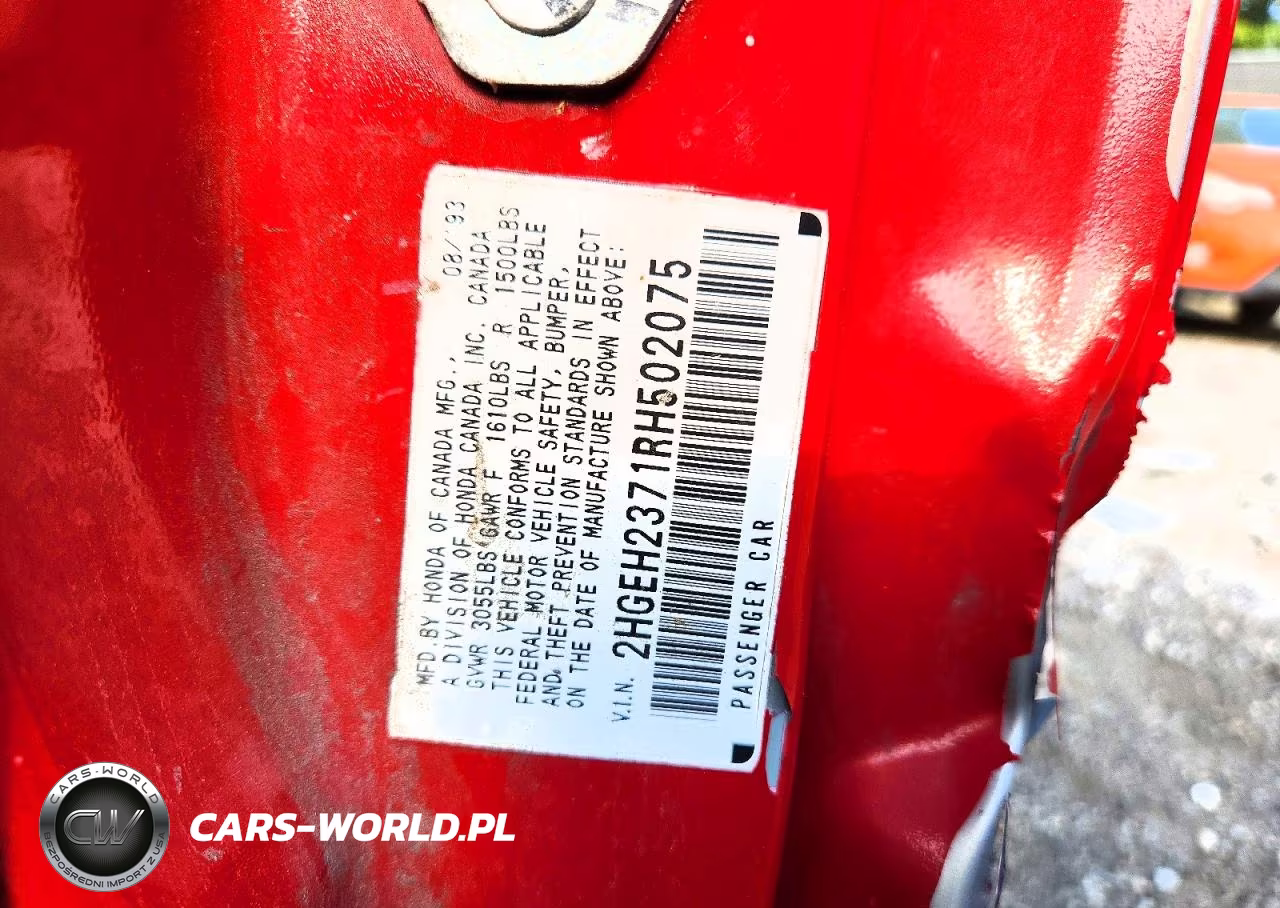 1994 Honda Civic Vx VIN:2HGEH2371RH502075 - 12