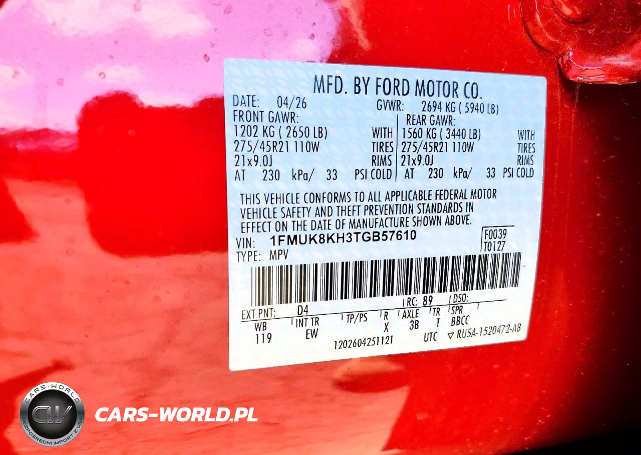 2026 Ford Explorer St-Line VIN:1FMUK8KH3TGB57610 - 13