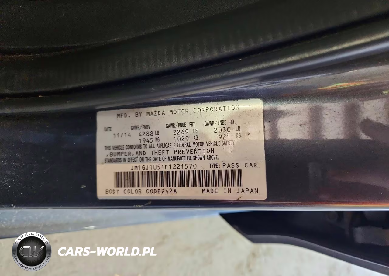 2015 Mazda 6 Sport VIN:JM1GJ1U51F1221570 - 13