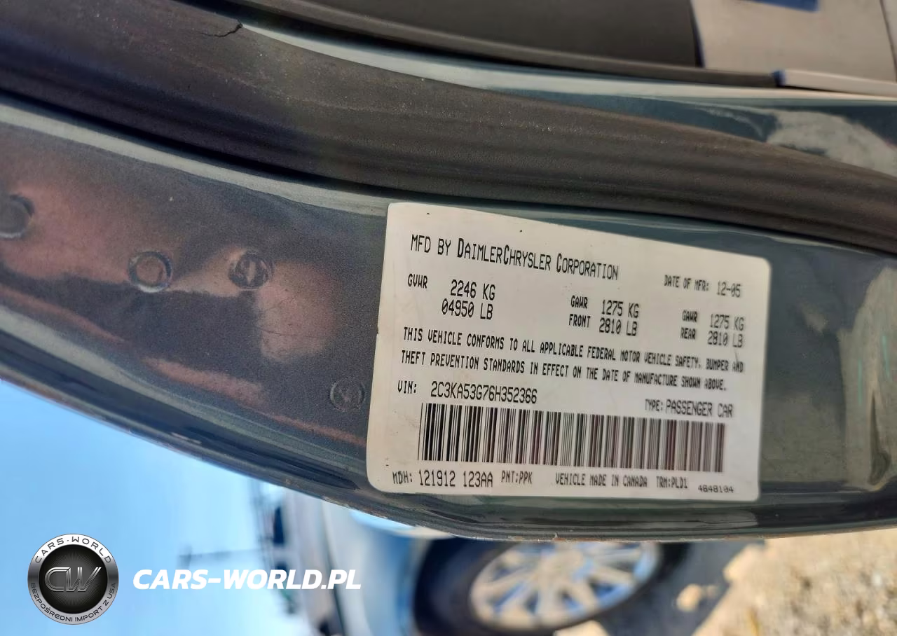 2006 Chrysler 300 Touring VIN:2C3KA53G76H352366 - 12