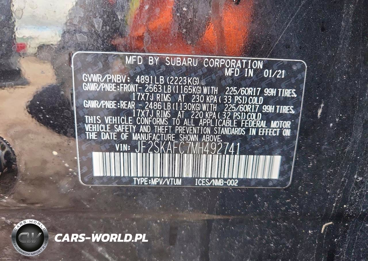 2021 Subaru Forester Premium VIN:JF2SKAFC7MH492741 - 14