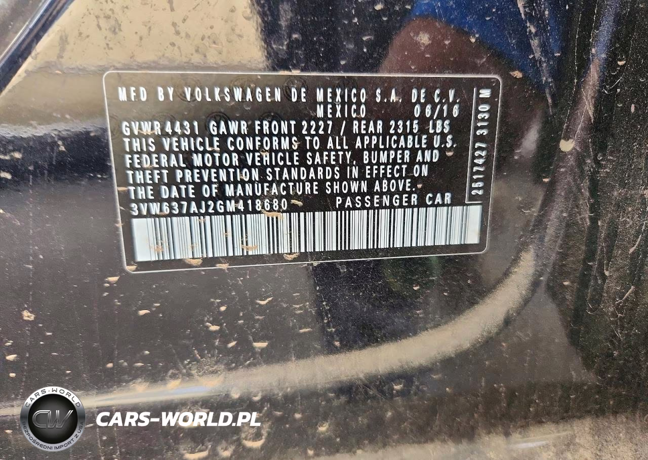 2016 Volkswagen Jetta Hybrid VIN:3VW637AJ2GM418680 - 12